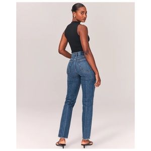 A&F The Ankle Straight Ultra High Rise Jeans